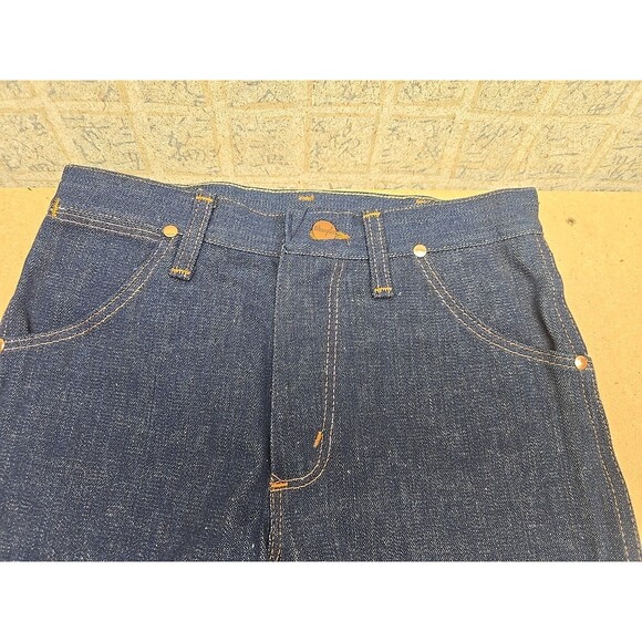 VTG 70S 80S New Boys Kids 28 X 34 Wrangler Dark Denim Carpenter Work Jeans Pants - Picture 7 of 12